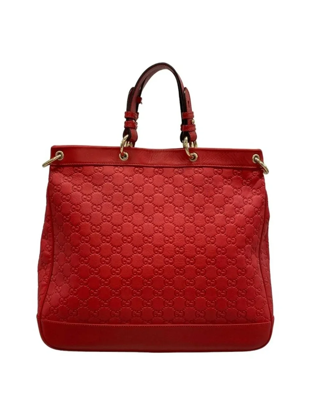 Gucci Tote Valentine Red Leather